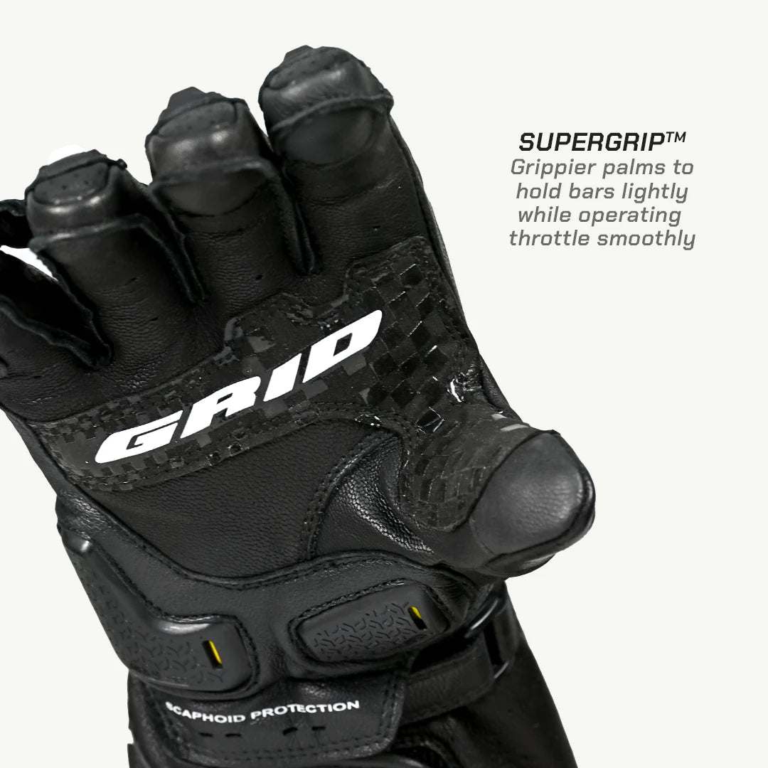 Viaterra Full Gauntlet Riding Gloves MK3 Grid
