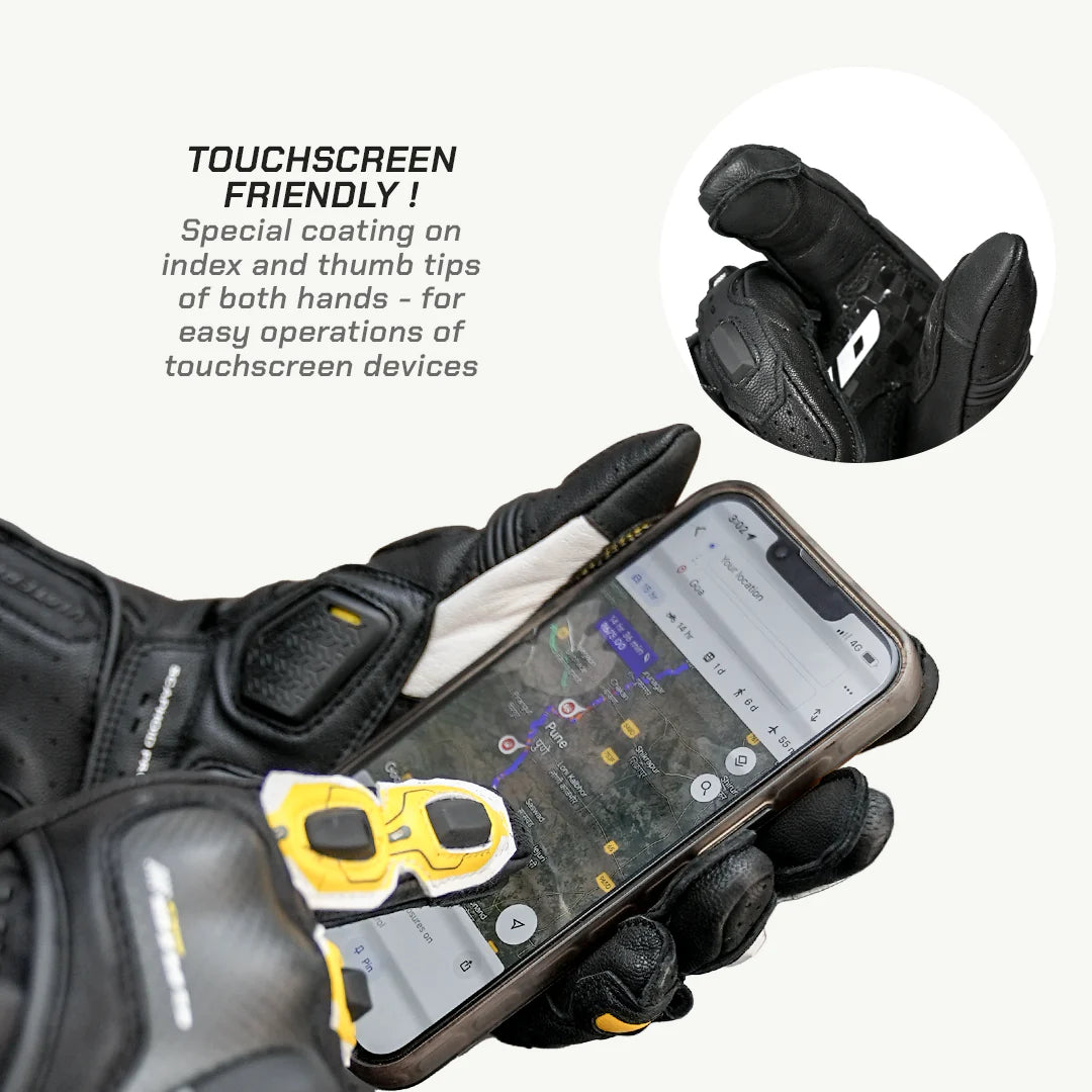 Viaterra Full Gauntlet Riding Gloves MK3 Grid
