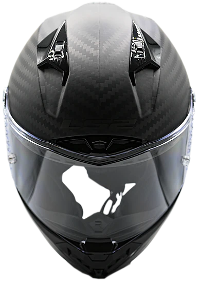 Toughest Quality Carbon Fiber Helmet with matt black color. Best LS2 Helmet in India