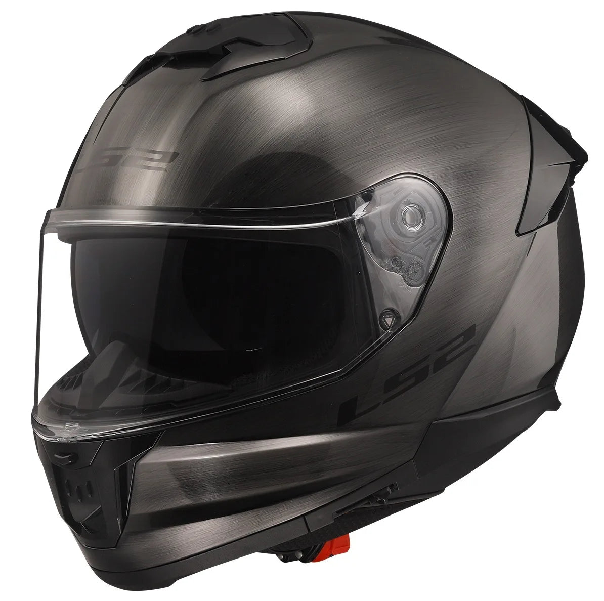 LS2 Stream 2 Jeans Full Face Helmet, Best Affordable Race Helmet in India, Clear Visor Stylish Graphics Helmet safe for indian roads, Top LS2 Helmet in Titanium Color for Indian Motorcycle Bikes like Royal Enfield, KTM, Yezdi, Pulsar, Triumph,