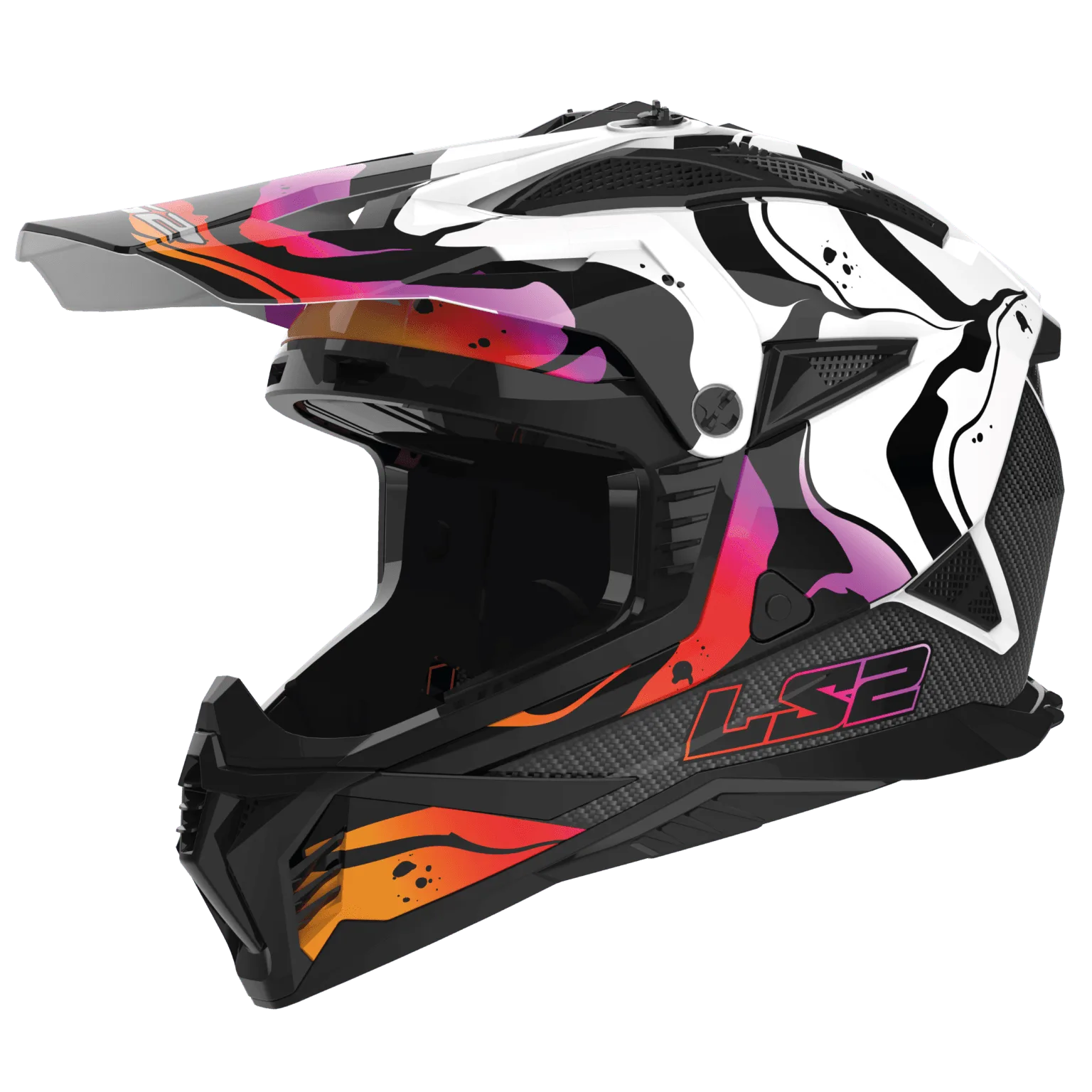 Ls2 Mx437 Fast 2 Wash White Off Road Helmet, Best Motorcycle Bike Helmet in India