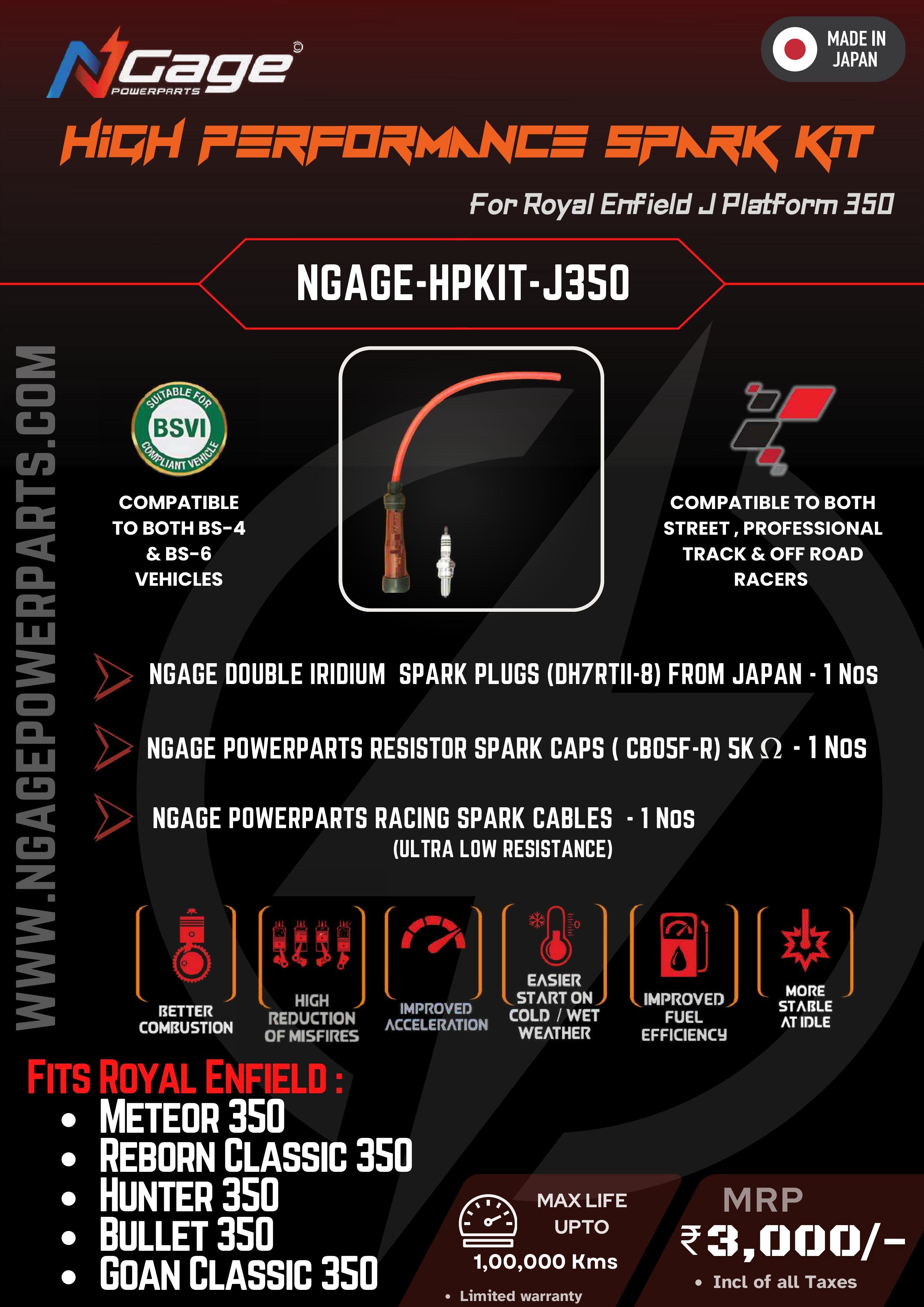 NGAGE Spark Plug Kit Himalayan 450 SHERPA  | MADE IN JAPAN
