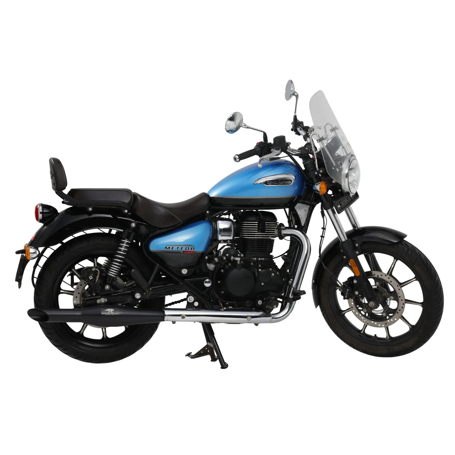 Red Rooster Performance Exhaust Rumbler Ace - Black for Meteor 350