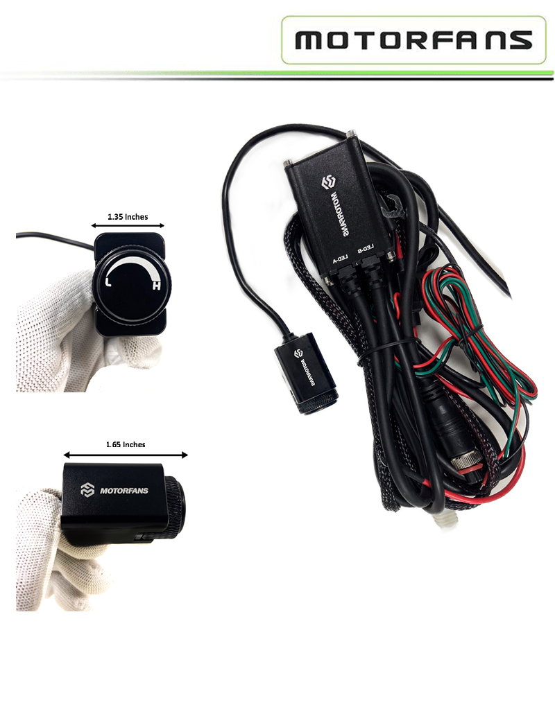 Motorfans L6R Pro LED Lights | 10,000 Lumens | 100W | Dimmer, Strobe, Horn/High Beam Sync | IP68 Waterproof (Pair) Fog Lamps, Aux Lamps