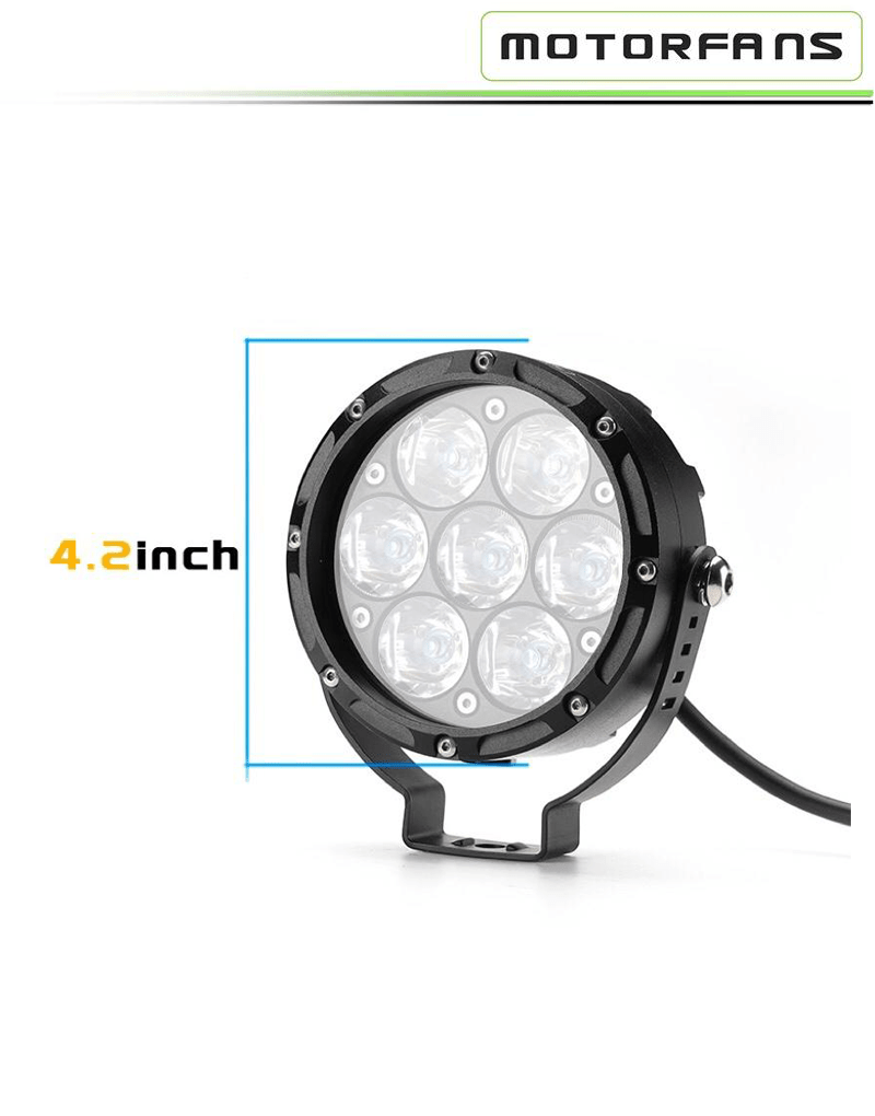 Motorfans L7 LED Lights | 130W Output | 13,000 Lumens | Spot + Combo Beam | Waterproof | 2-Year Warranty Fog Lamps Aux Lamps