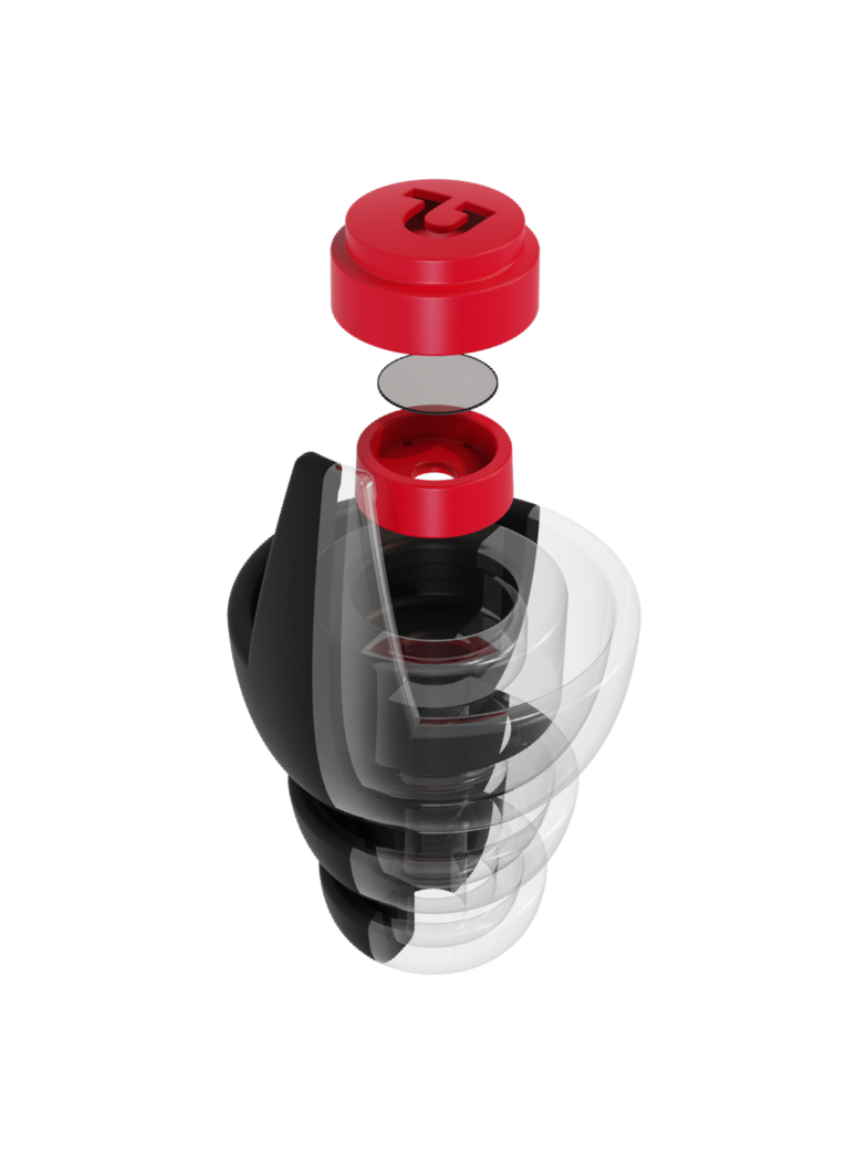 Pinlock Earplugs 24dB wind noise reduction with advanced precision filter