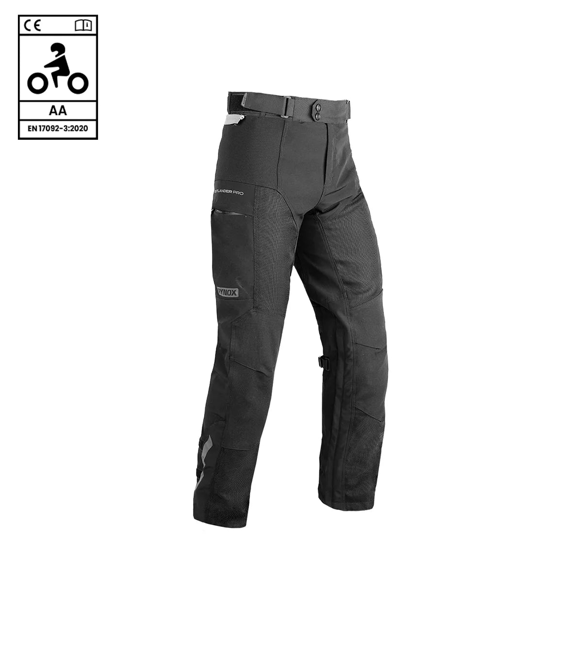Rynox Riding Pant Outlander Pro Black - CE Certified Class AA