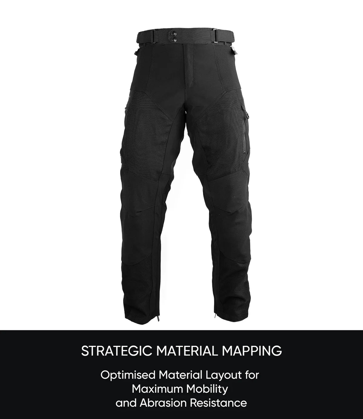 Rynox Riding Pant Outlander Pro Black - CE Certified Class AA