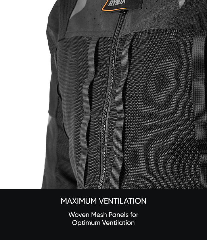 Rynox Riding Jacket Outlander Pro Black - CE Certified Class AA