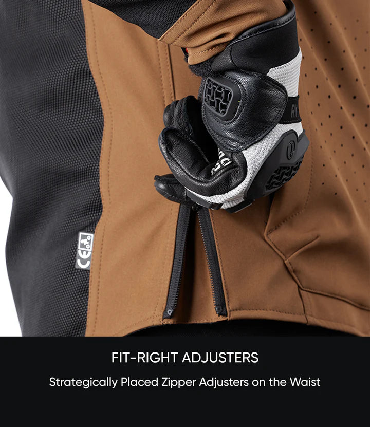 Rynox Riding Jacket Outlander Pro Brown - CE Certified Class AA