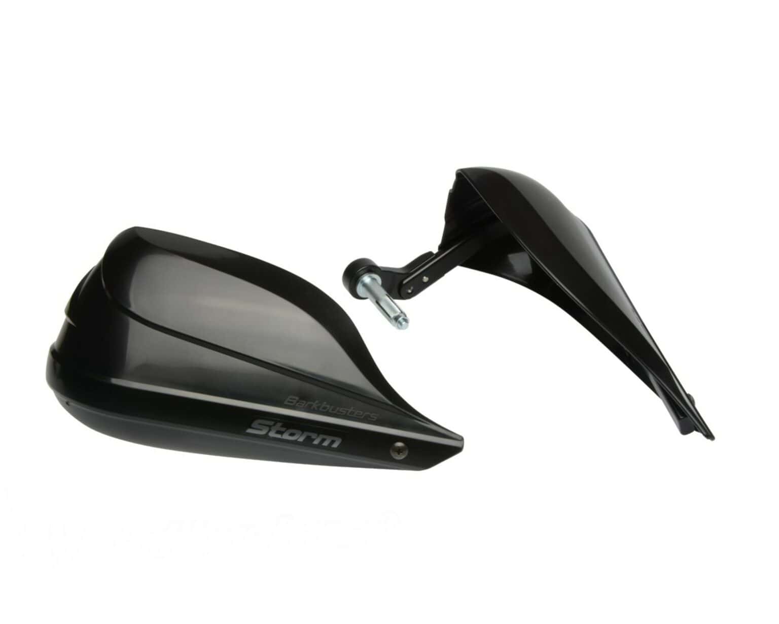 Barkbusters STORM Handguard – Single Point Bar End Mount for Hollow Handlebars – Black