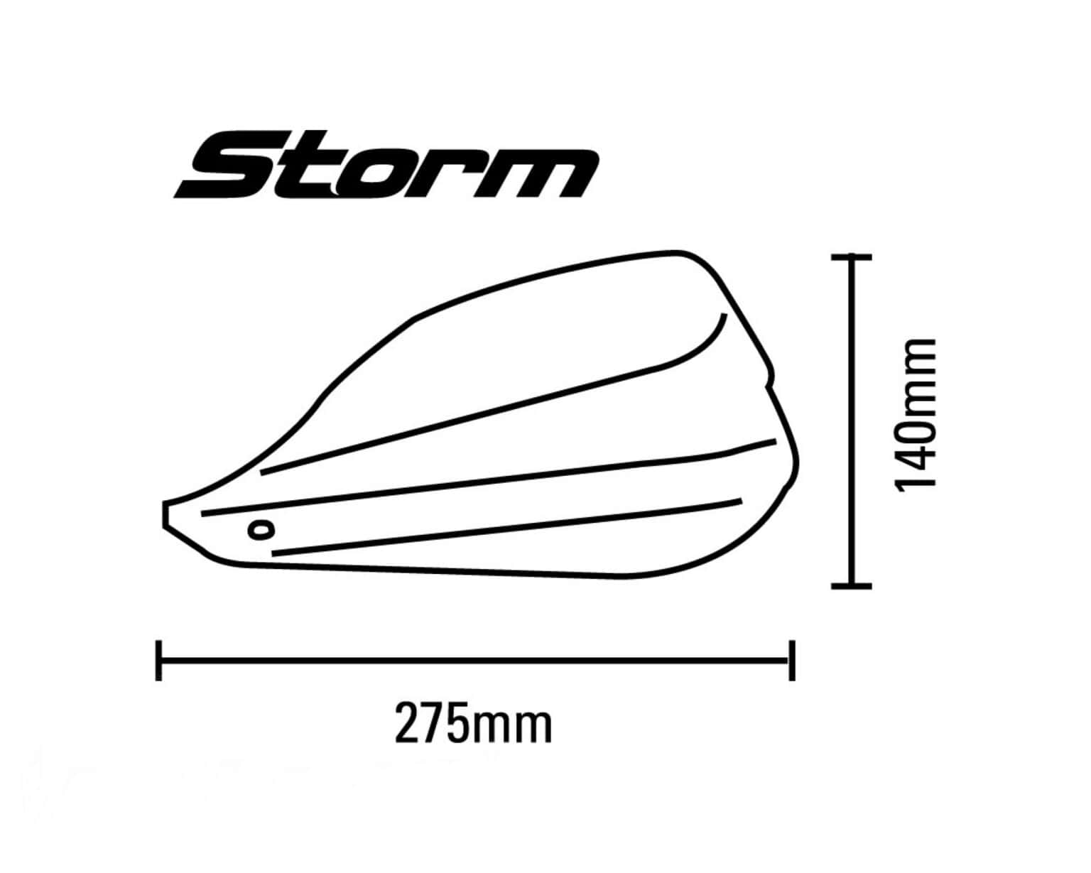 Barkbusters STORM Handguard – Single Point Bar End Mount for Hollow Handlebars – Black