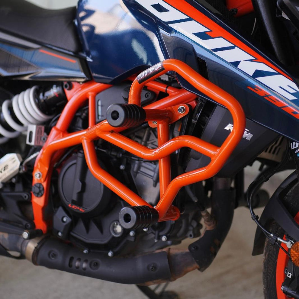 Moto Torque Thor Crash Guard For KTM Duke 250/390 Gen 3 - Orange