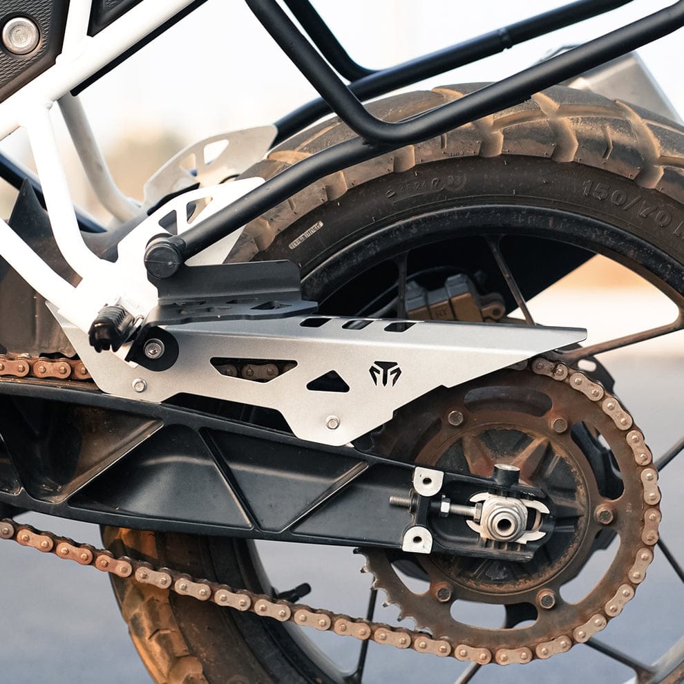 Moto Torque Chain Guard For TVS Apache RTX 300 - Silver