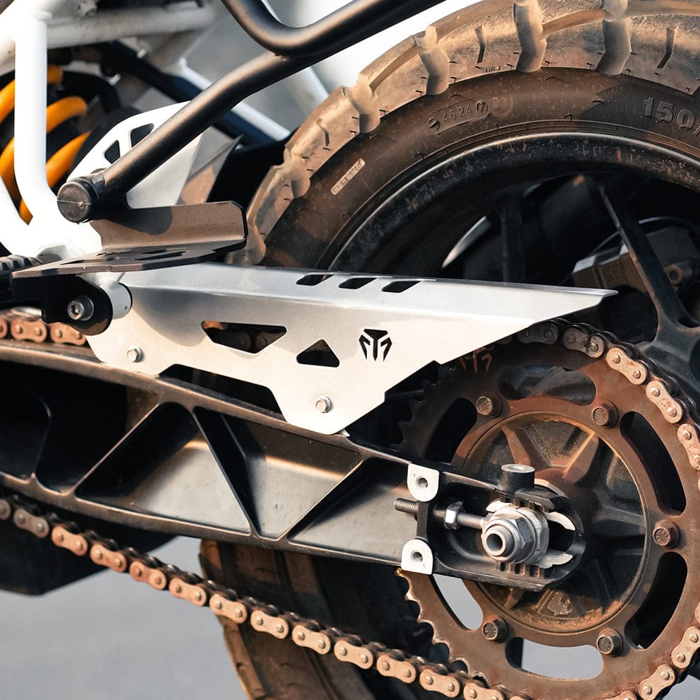 Moto Torque Chain Guard For TVS Apache RTX 300 - Silver