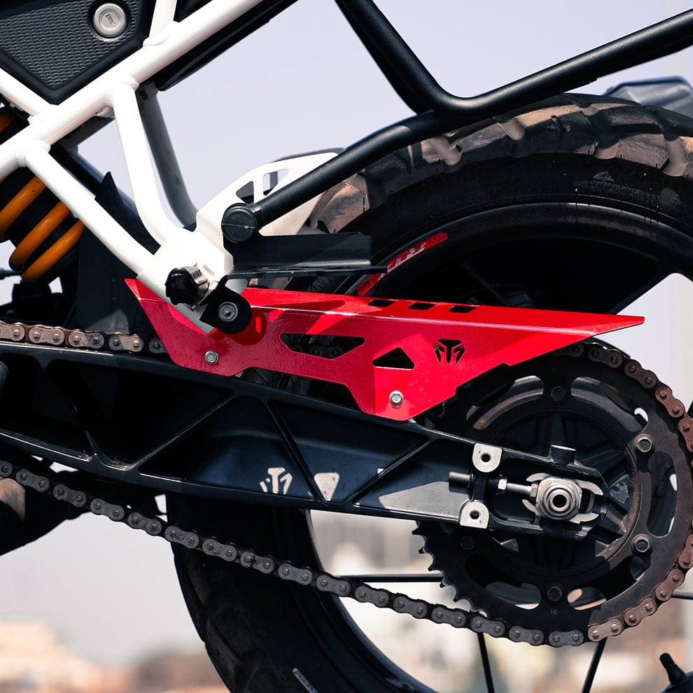 Moto Torque Chain Guard For TVS Apache RTX 300 - Red