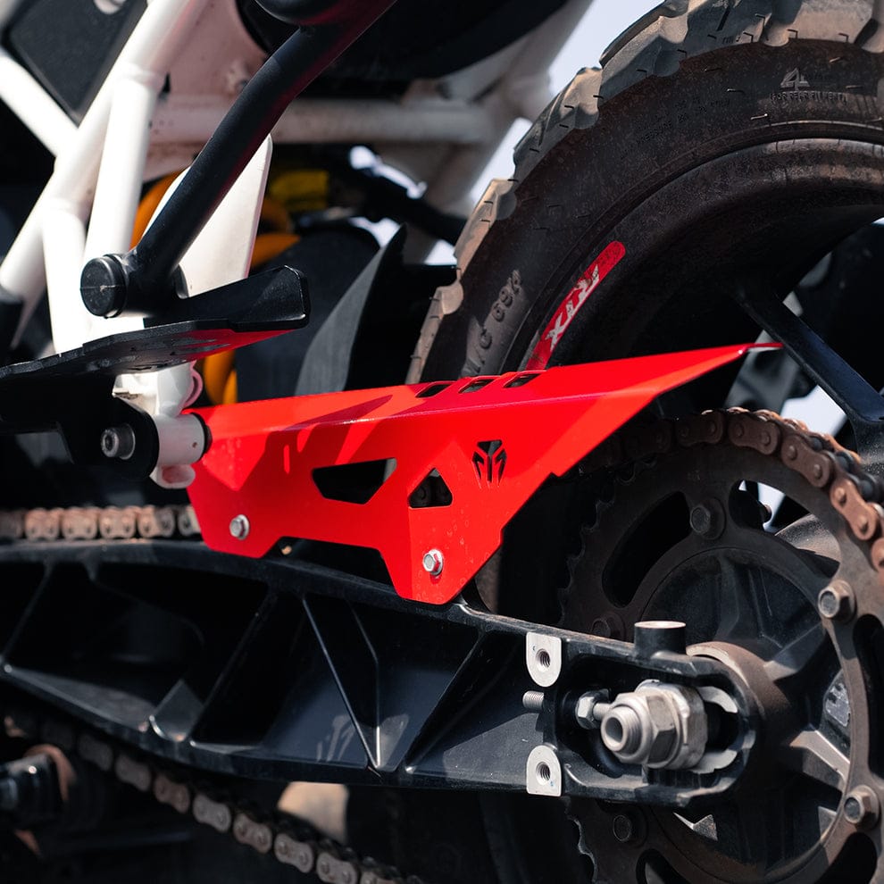 Moto Torque Chain Guard For TVS Apache RTX 300 - Red