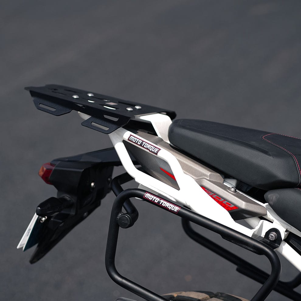 Moto Torque Back Carrier For TVS Apache RTX 300 - White
