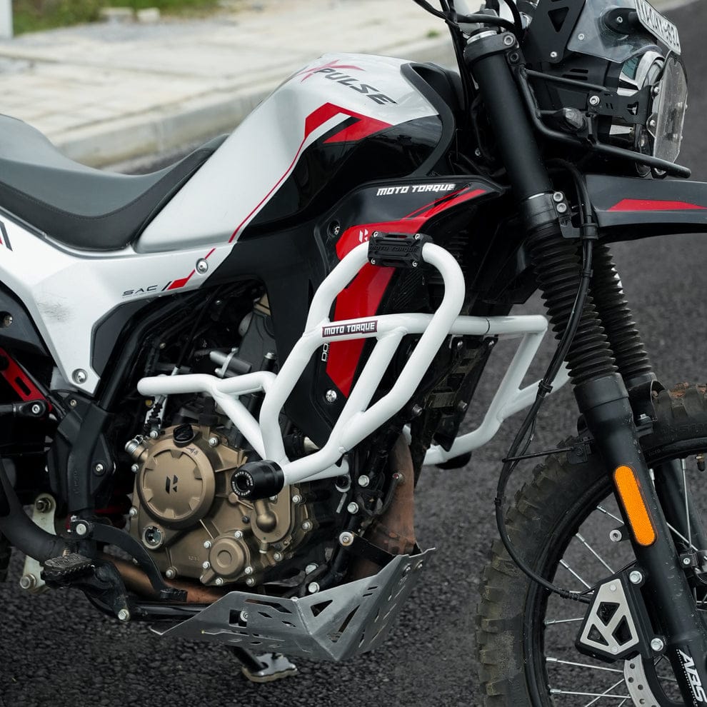 Moto Torque Max Pro Crash Guard For Hero Xpulse 210 - White