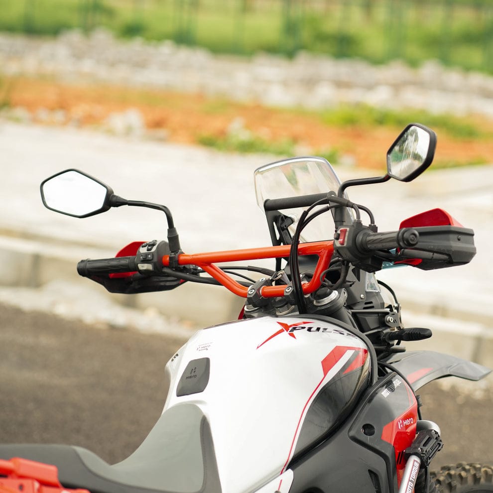 Moto Torque Handlebar For Hero Xpulse 210 Including Clutch Cable - Red