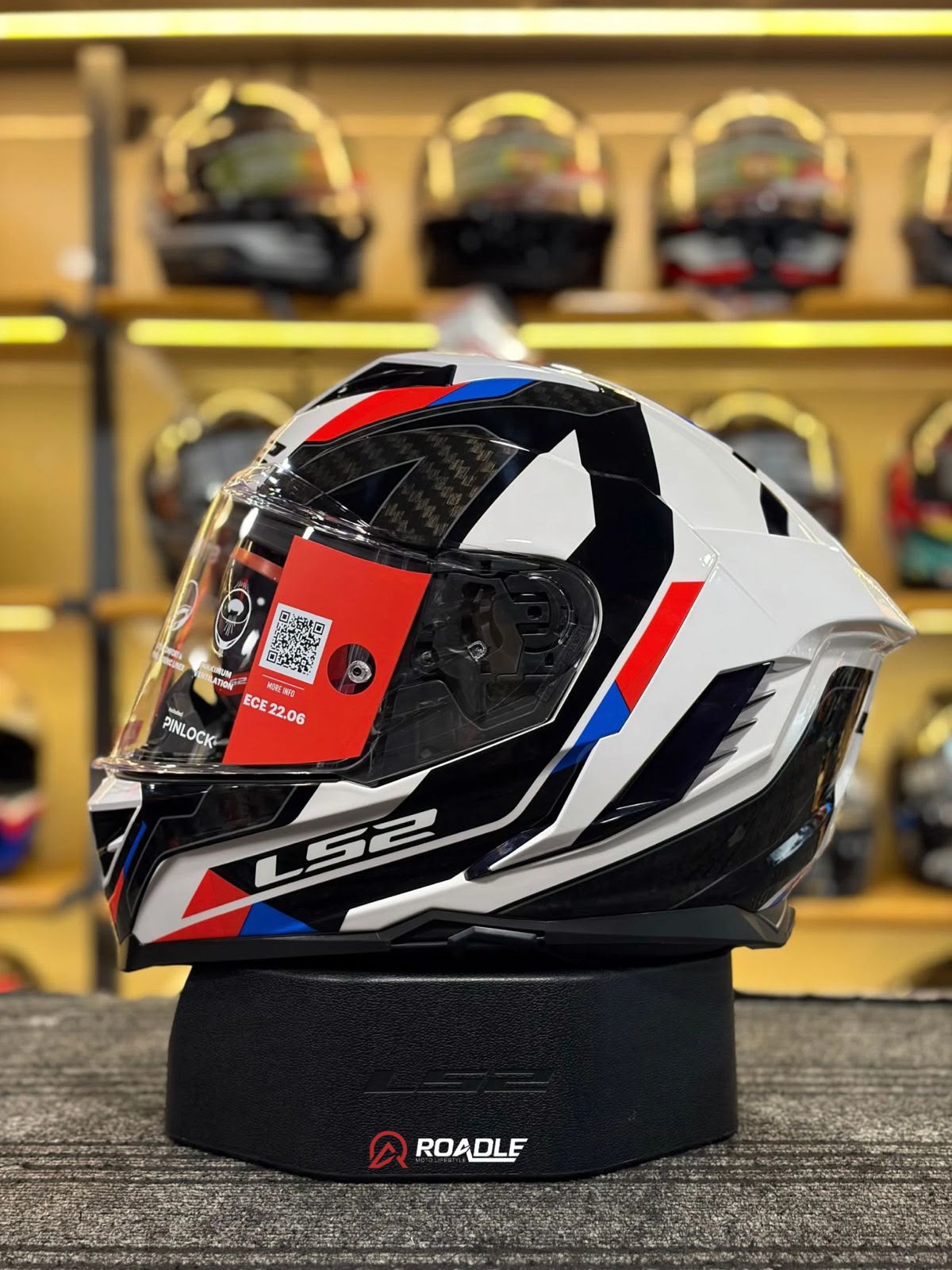 LS2 FF818 STROM III Sporty White Red Blue