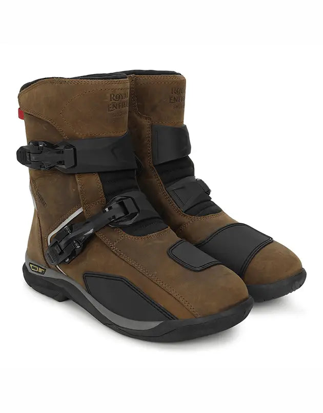 Royal Enfield Wanderer Waterproof Riding Boots – Black / Brown