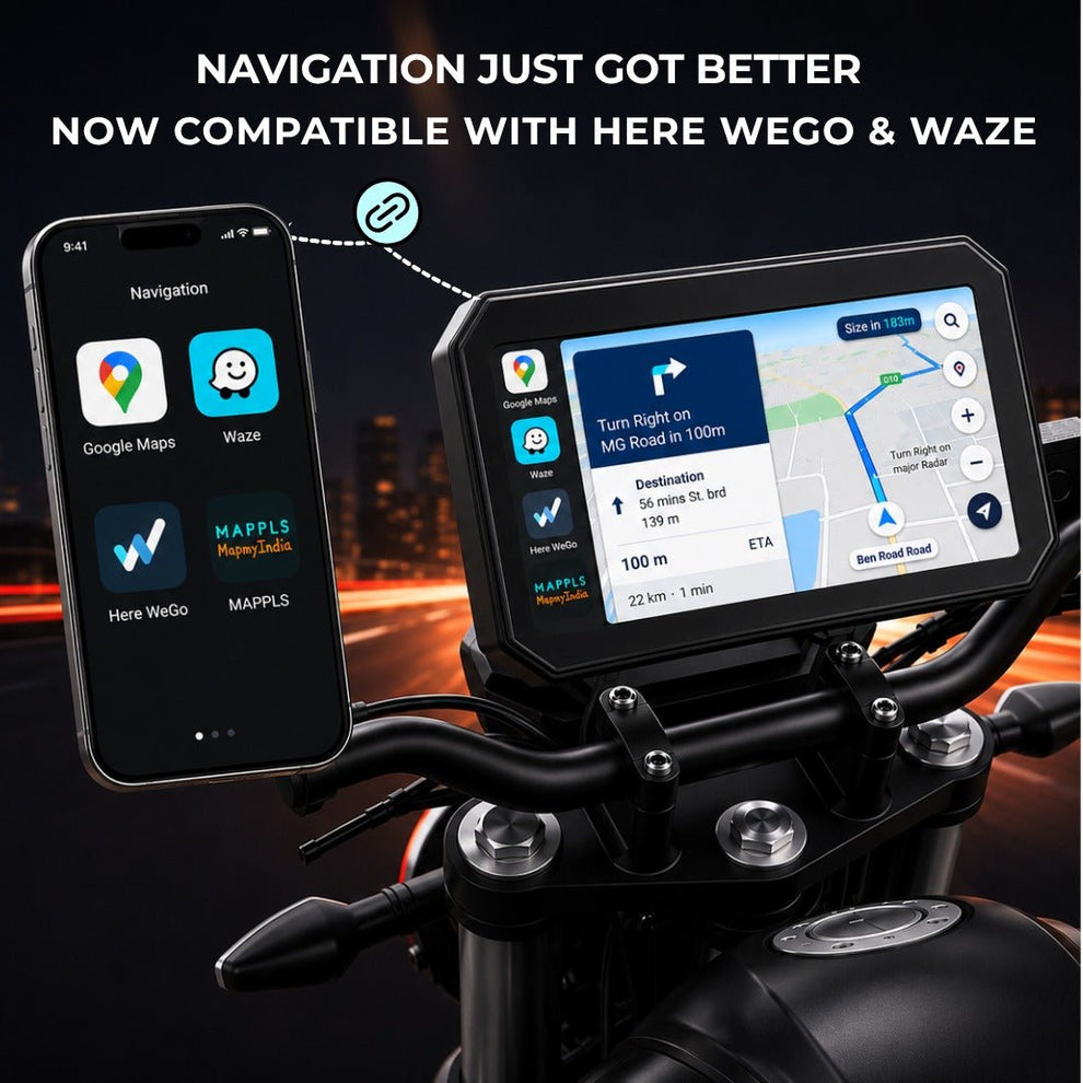 ADS Rover 3.0 Lite 5" Only Carplay , Android Auto & TPMS for Motorcycle