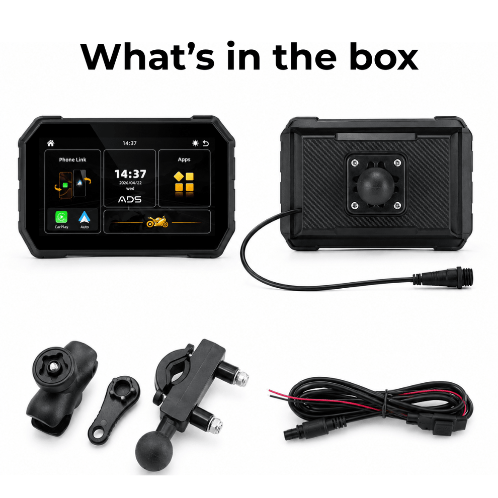 ADS Rover Mini 5-Inch Wireless Carplay & Android Auto Smart Display for Motorcycle