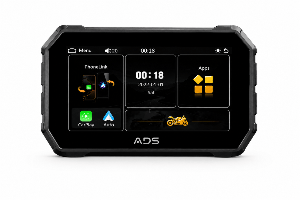 ADS Rover Mini 5-Inch Wireless Carplay & Android Auto Smart Display for Motorcycle