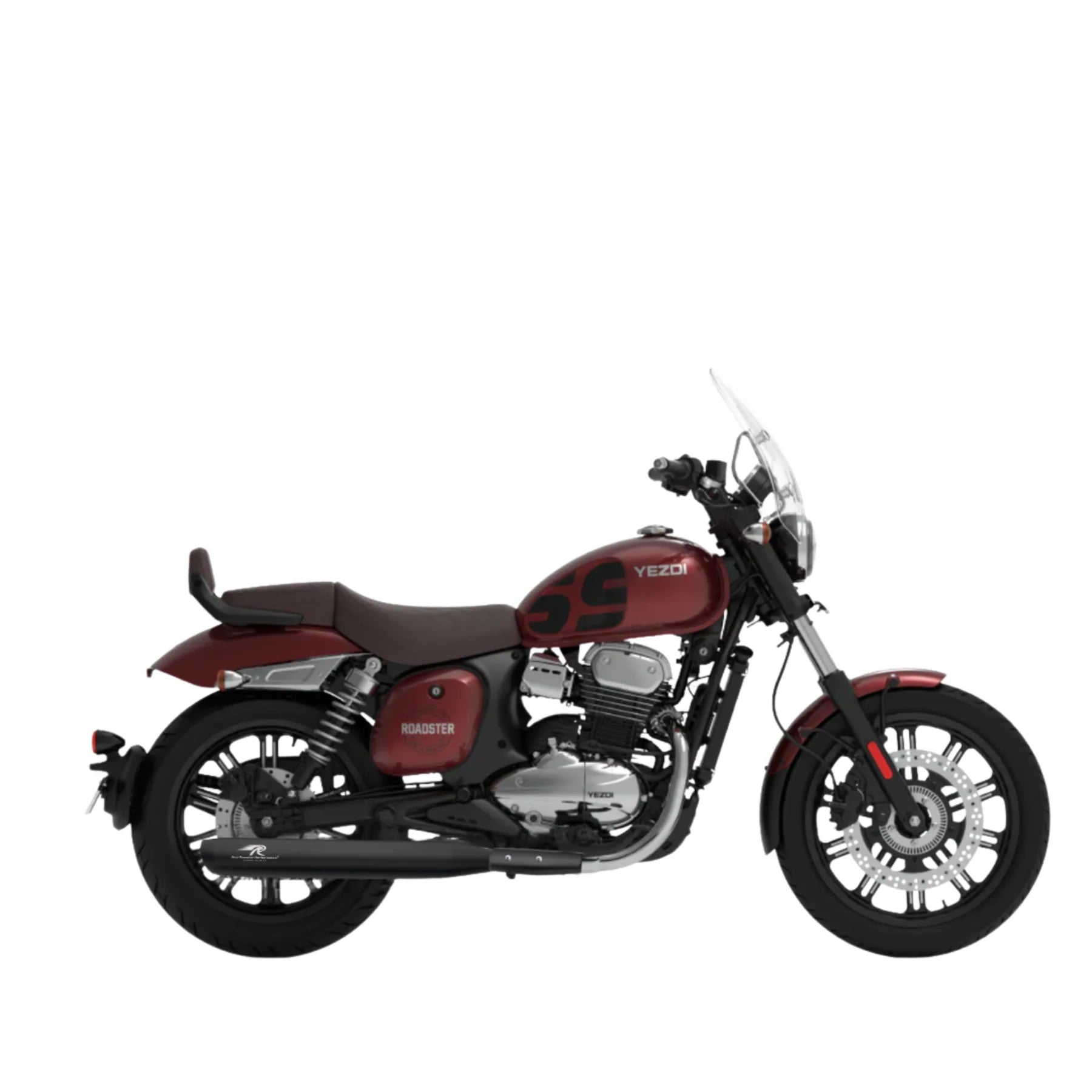 Red Rooster Performance Exhaust Celesta Max for Yezdi Roadster BS6 2.0 - Black