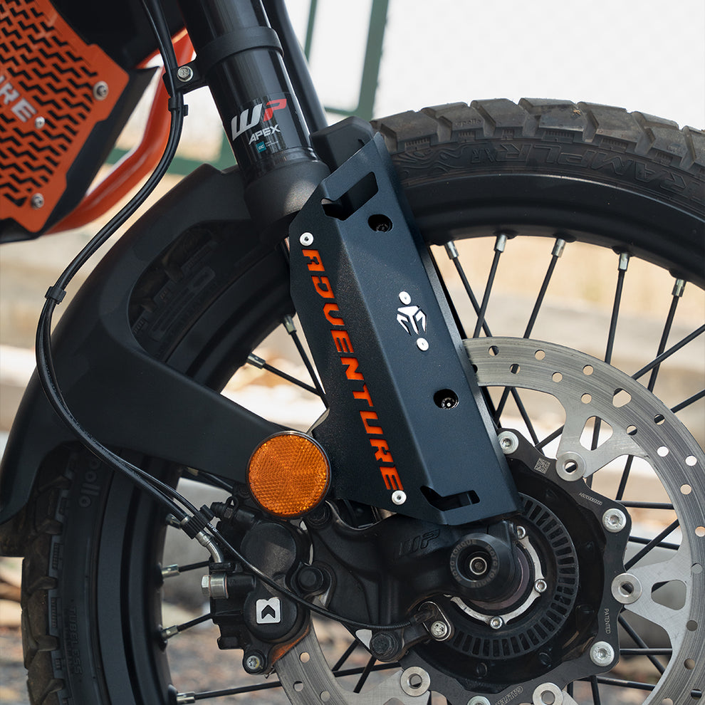 Moto Torque Fork Protectors For KTM Adventure 250/390 2025 - Black (Metal)