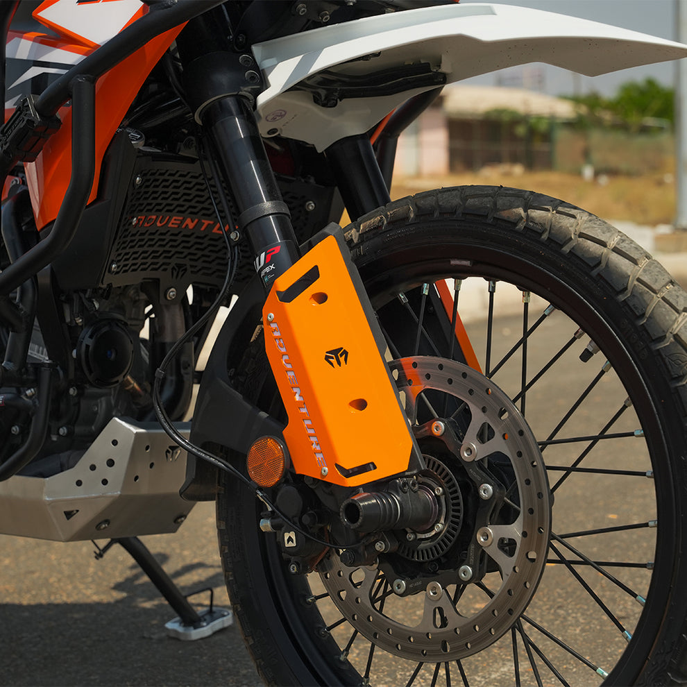 Moto Torque Fork Protectors For KTM Adventure 250/390 2025 - Orange (Metal)