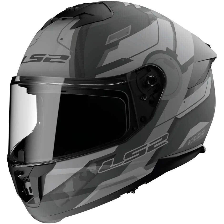 LS2 Full Face Helmet FF320 Stream II Shadow Matt Titanium Grey