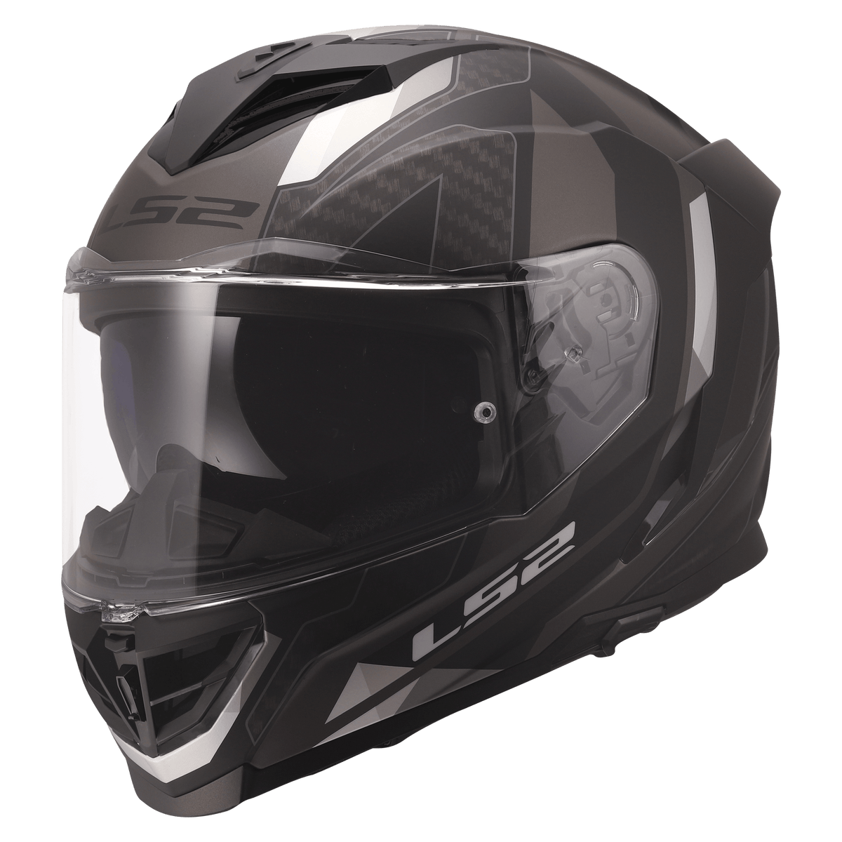 LS2 FF818 Storm III Sporty Black Grey helmet, front-left view