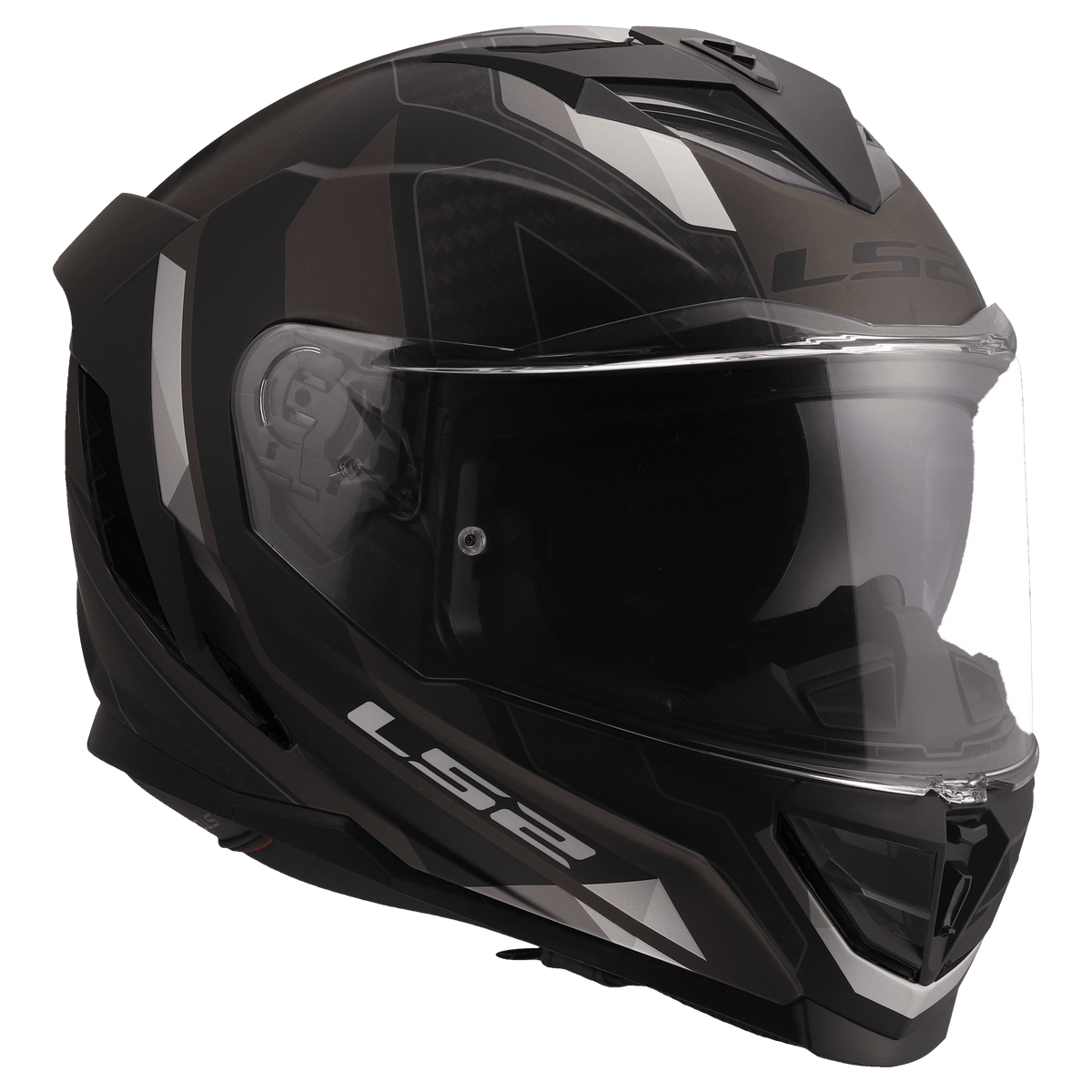 LS2 FF818 Storm III Sporty Black Grey helmet, front-right view