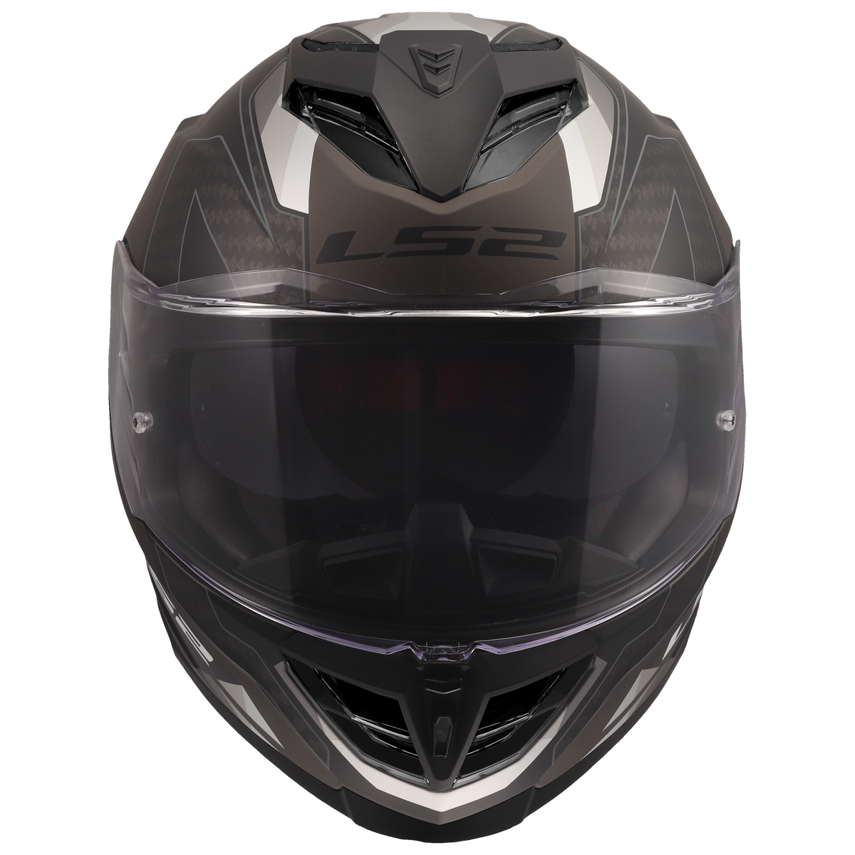 LS2 FF818 Storm III Sporty Black Grey helmet, front view