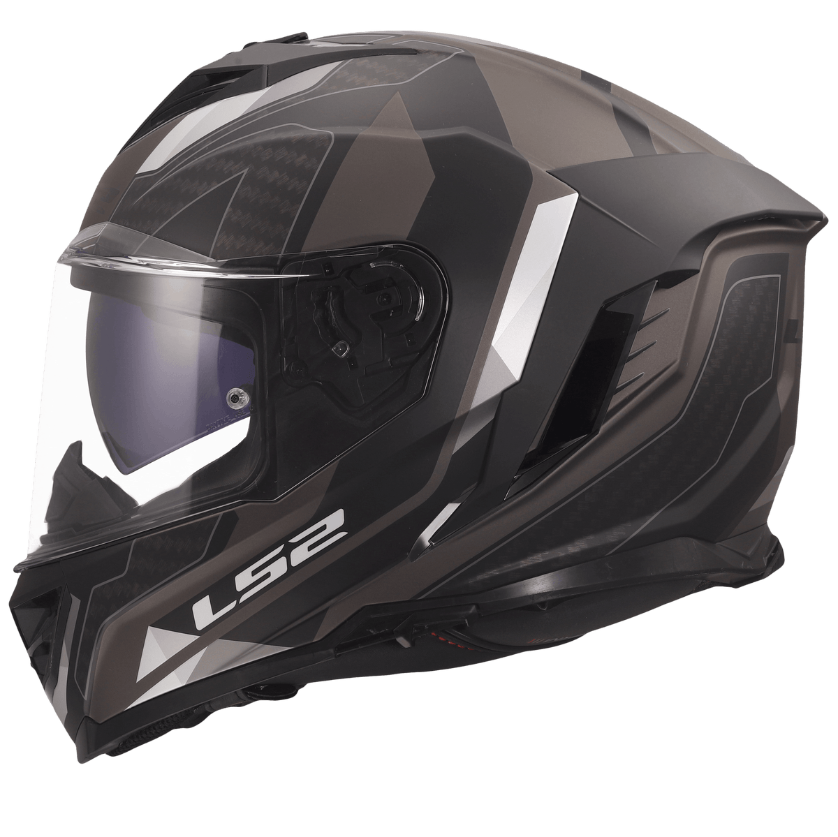 LS2 FF818 Storm III Sporty Black Grey helmet, side view