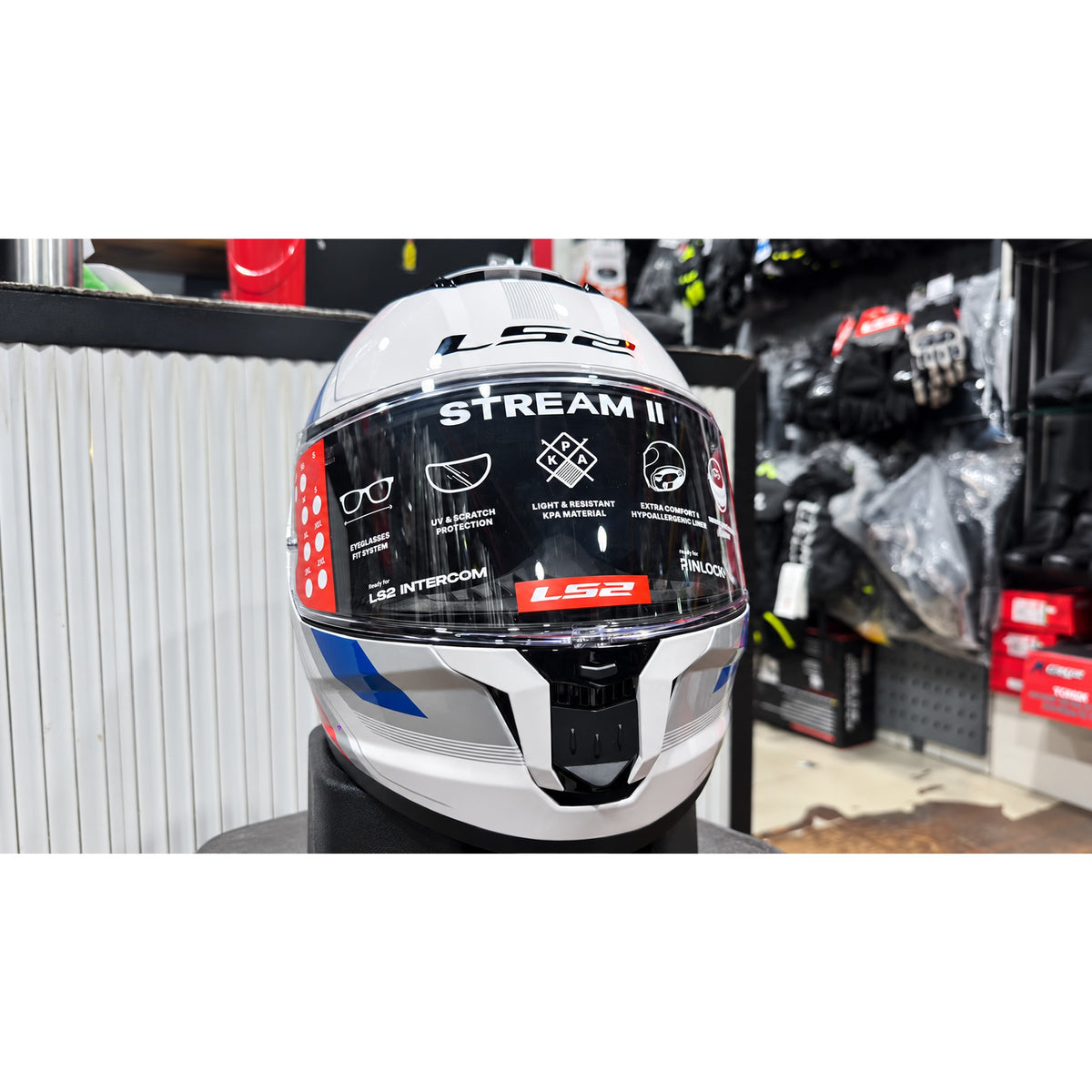 LS2 FF320 Stream II Vintage White Blue Red Full Face Helmet