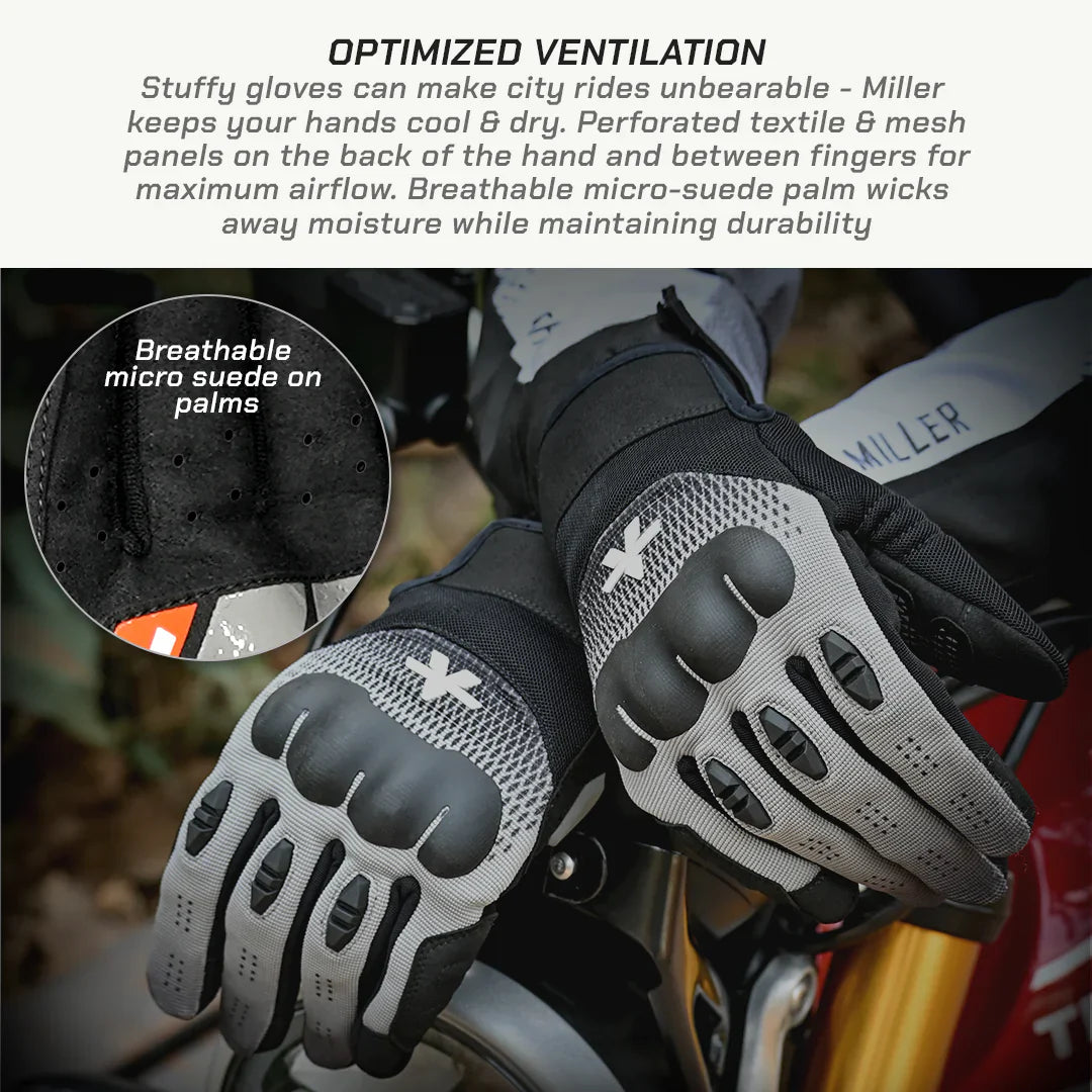 MILLER Urban Commute Riding Gloves for Daily City Riding