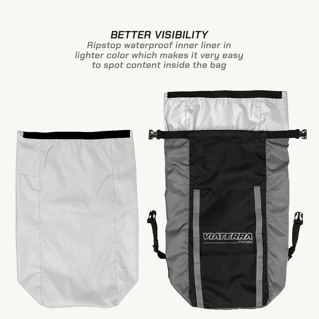 VIATERRA POD - 100% WATERPROOF MOTORCYCLE TAIL BAG