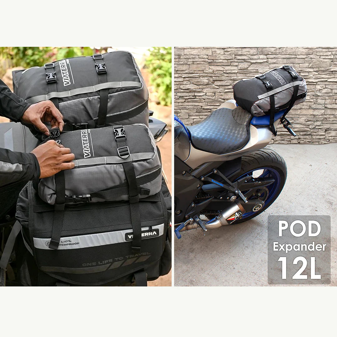 VIATERRA POD - 100% WATERPROOF MOTORCYCLE TAIL BAG