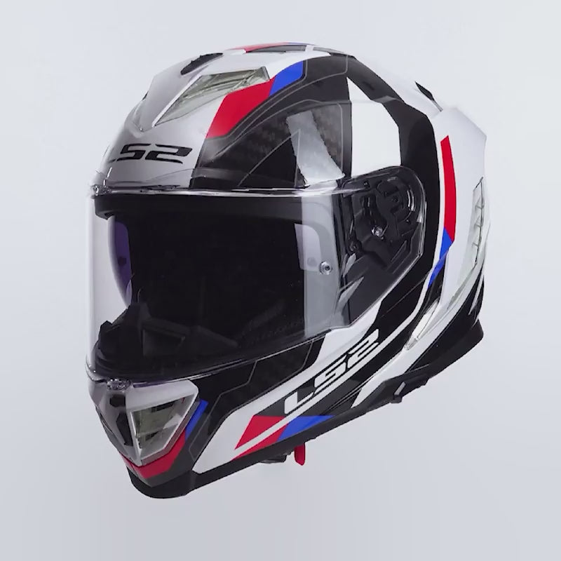 LS2 FF818 STROM III Sporty White Red Blue